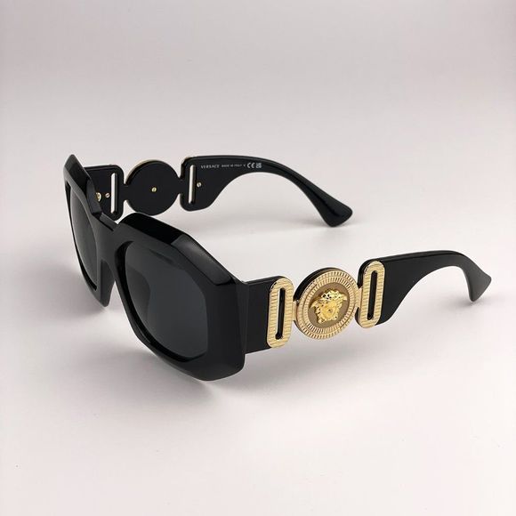 Versace VE4424U GB1/87 Sunglasses MAXI MEDUSA Black Gray Oversized Unisex - Picture 8 of 13